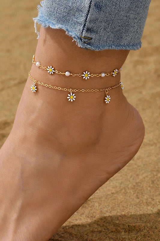 Daisy & Pearl Anklet